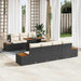 Set de canapele pentru grădină cu pernă 8 pcs Negru Rattan poli - WALTI WALTI