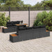 Set de canapele pentru grădină cu pernă 8 pcs Negru Rattan poli - WALTI WALTI