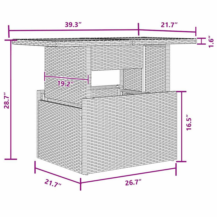 Set de canapele pentru grădină cu pernă 8 pcs Negru Rattan poli - WALTI WALTI