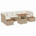 Set de masă pentru grădină 8 pcs Bej, crem 100 x 55 x 73 cm - WALTI WALTI