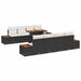 Set de masă pentru grădină 9 pcs Negru, Bej 100 x 55 x 73 cm - WALTI WALTI