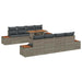 Set de masă pentru grădină 9 pcs Taupe Gri 100 x 55 x 73 cm - WALTI WALTI