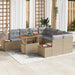 Set de masă pentru grădină 9 pcs Bej, Gri 100 x 55 x 73 cm - WALTI WALTI