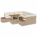Set de masă pentru grădină 9 pcs Bej, crem 100 x 55 x 73 cm - WALTI WALTI
