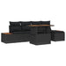 Set de masă pentru grădină cu pernă 6 pcs Negru și Maro - WALTI WALTI