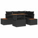 Set de masă pentru grădină cu pernă Manual 5 pcs Negru și Maro - WALTI WALTI