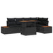 Set de masă pentru grădină cu pernă Manual 6 pcs Negru și Maro - WALTI WALTI