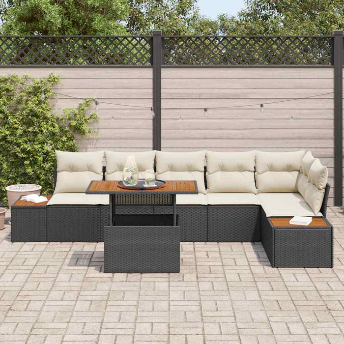 Set de masă pentru grădină cu pernă 7 pcs Bej Maro închis - WALTI WALTI