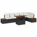 Set de masă pentru grădină cu pernă 7 pcs Bej Maro închis - WALTI WALTI
