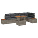 Set de masă pentru grădină 7 pcs Gri și Brown 100 x 55 x 73 cm - WALTI WALTI