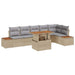 Set de masă pentru grădină 7 pcs Bej, Gri 100 x 55 x 73 cm - WALTI WALTI
