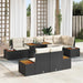 Set de masă pentru grădină 9 pcs Bej Negru 100 x 55 x 73 cm - WALTI WALTI