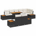 Set de masă pentru grădină 9 pcs Bej Negru 100 x 55 x 73 cm - WALTI WALTI
