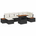 Set de masă pentru grădină 8 pcs Cafea cu lapte și negru - WALTI WALTI