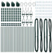 Stâlp de gard. 26 pcs Verde 3.2 x 3.2 x 120 cm Oțel - WALTI WALTI