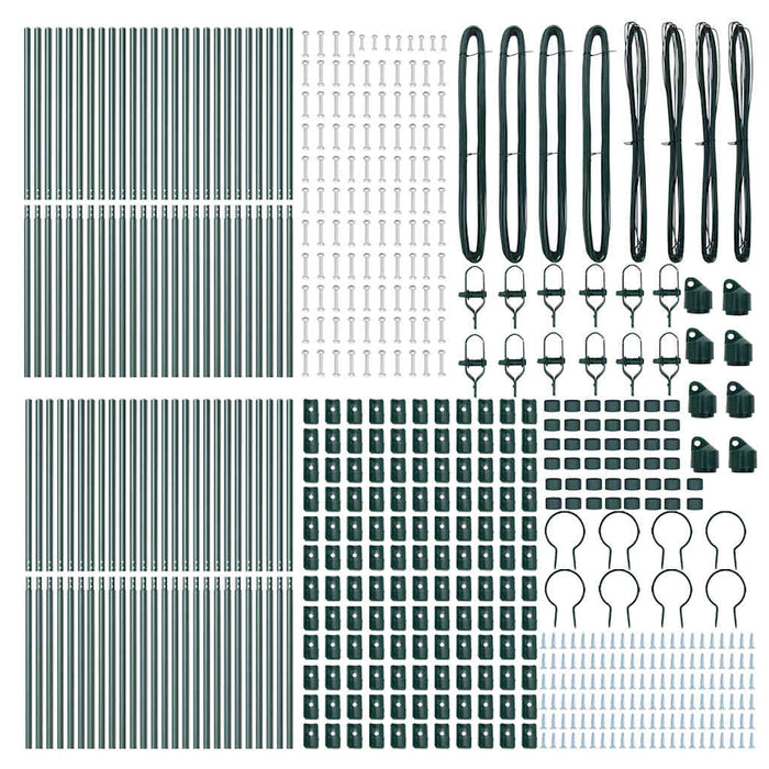 Stâlp de gard. 52 pcs Verde 3.2 x 3.2 x 150 cm Oțel - WALTI WALTI