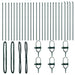 Stâlp de gard. 26 pcs Verde 3.2 x 3.2 x 170 cm Oțel - WALTI WALTI