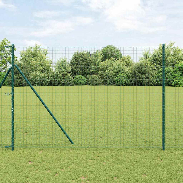 Stâlp de gard. 26 pcs Verde 3.2 x 3.2 x 200 cm Oțel - WALTI WALTI