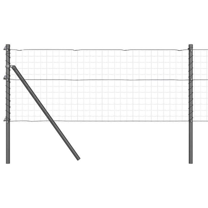 Stâlp de gard. 26 pcs Gri 3.2 x 3.2 x 80 cm Oțel - WALTI WALTI