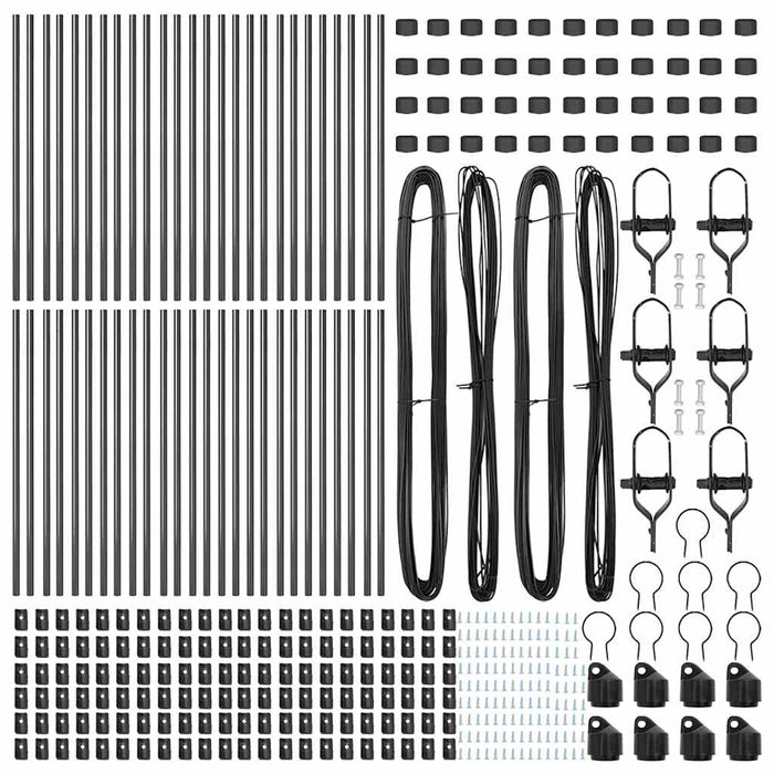 Stâlp de gard. 52 pcs Gri 3.2 x 3.2 x 80 cm Oțel - WALTI WALTI