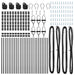 Stâlp de gard. 26 pcs Gri 3.2 x 3.2 x 100 cm Oțel - WALTI WALTI