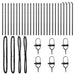 Stâlp de gard. 26 pcs Gri 3.2 x 3.2 x 120 cm Oțel - WALTI WALTI