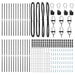 Stâlp de gard. 26 pcs Gri 3.2 x 3.2 x 150 cm Oțel - WALTI WALTI