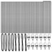 Stâlp de gard. 52 pcs Gri 3.2 x 3.2 x 150 cm Oțel - WALTI WALTI
