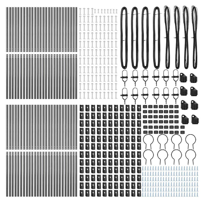 Stâlp de gard. 52 pcs Gri 3.2 x 3.2 x 150 cm Oțel - WALTI WALTI