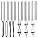 Stâlp de gard. 26 pcs Gri 3.2 x 3.2 x 210 cm Oțel - WALTI WALTI