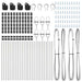 Stâlp de gard. 26 pcs Argintiu 3.2 x 3.2 x 100 cm Oțel - WALTI WALTI