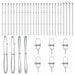 Stâlp de gard. 26 pcs Argintiu 3.2 x 3.2 x 120 cm Oțel - WALTI WALTI
