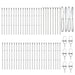 Stâlp de gard. 52 pcs Argintiu 3.2 x 3.2 x 120 cm Oțel - WALTI WALTI
