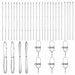 Stâlp de gard. 26 pcs Argintiu 3.2 x 3.2 x 170 cm Oțel - WALTI WALTI