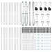 Stâlp de gard. 26 pcs Argintiu 3.2 x 3.2 x 200 cm Oțel - WALTI WALTI