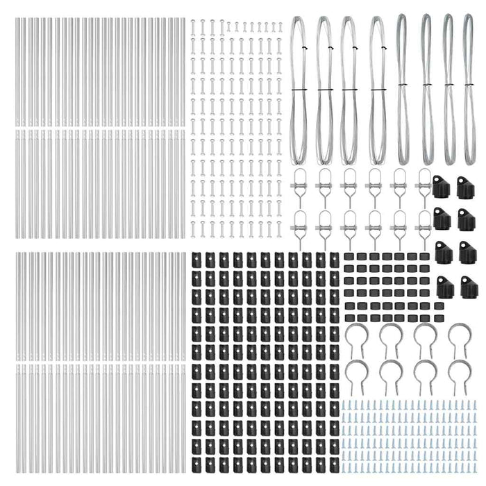 Stâlp de gard. 52 pcs Argintiu 3.2 x 3.2 x 210 cm Oțel - WALTI WALTI