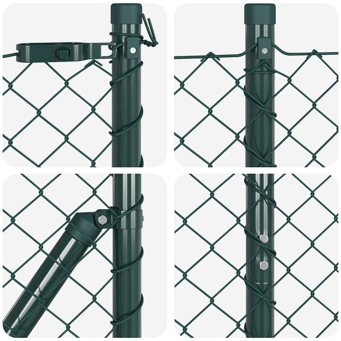 Giratorie cu Stâlpi Verde 1 x 10 m Oțel - WALTI WALTI