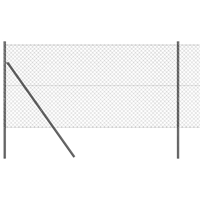 Stâlp de gard. Gri 10 x 1,2 m (plasă 40 x 40 mm) Oțel și PVC - WALTI WALTI