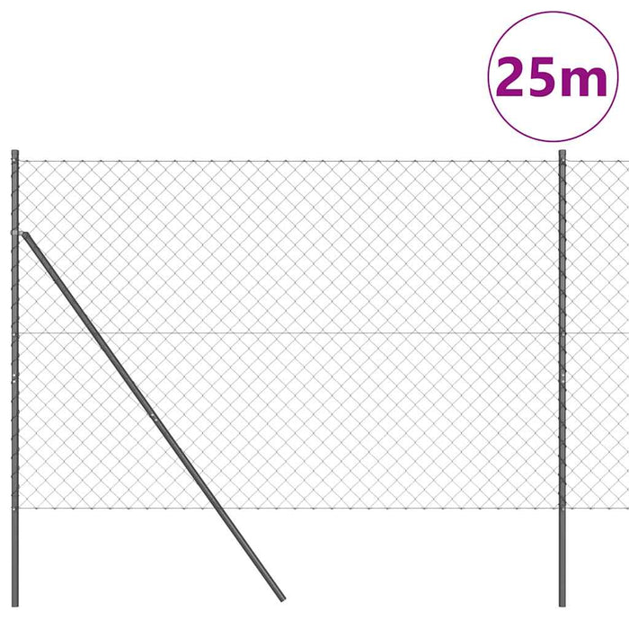 Giratorie cu Stâlpi Gri 1.5 x 25 m Oțel - WALTI WALTI