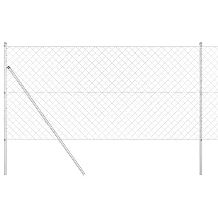 Giratorie cu Stâlpi Argintiu 1.2 x 10 m Oțel - WALTI WALTI