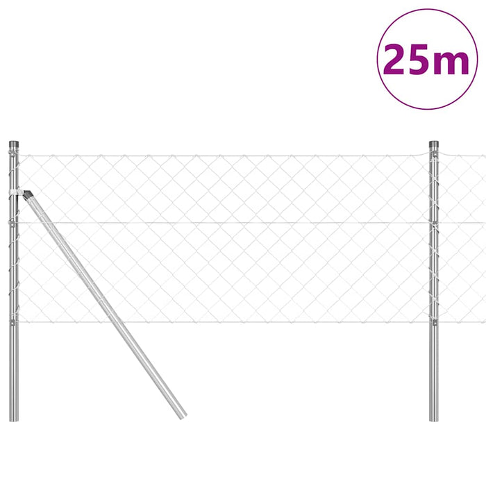 Giratorie cu Stâlpi Argintiu 0.6 x 25 m Oțel - WALTI WALTI