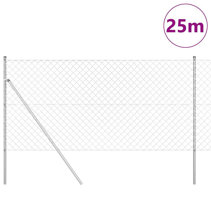 Giratorie cu Stâlpi Argintiu 1 x 25 m Oțel - WALTI WALTI
