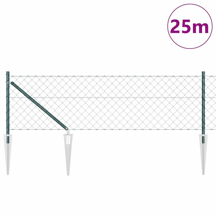 Giratorie cu Stâlpi Verde 0.6 x 25 m Oțel - WALTI WALTI
