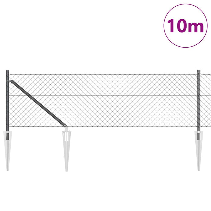 Giratorie cu Stâlpi Gri 0.6 x 10 m Oțel - WALTI WALTI