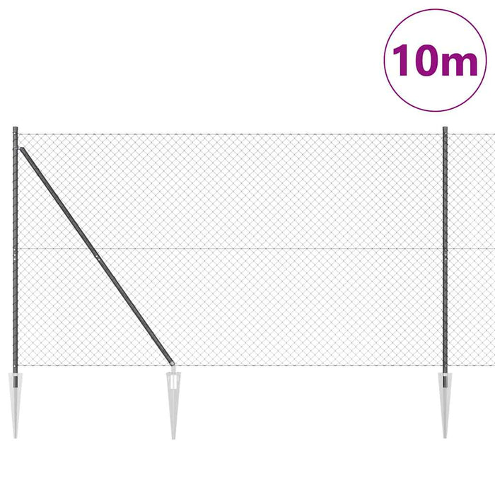 Giratorie cu Stâlpi Gri 1.5 x 10 m Oțel - WALTI WALTI