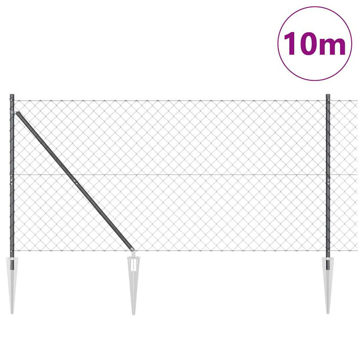 Giratorie cu Stâlpi Gri 1.2 x 10 m Oțel - WALTI WALTI