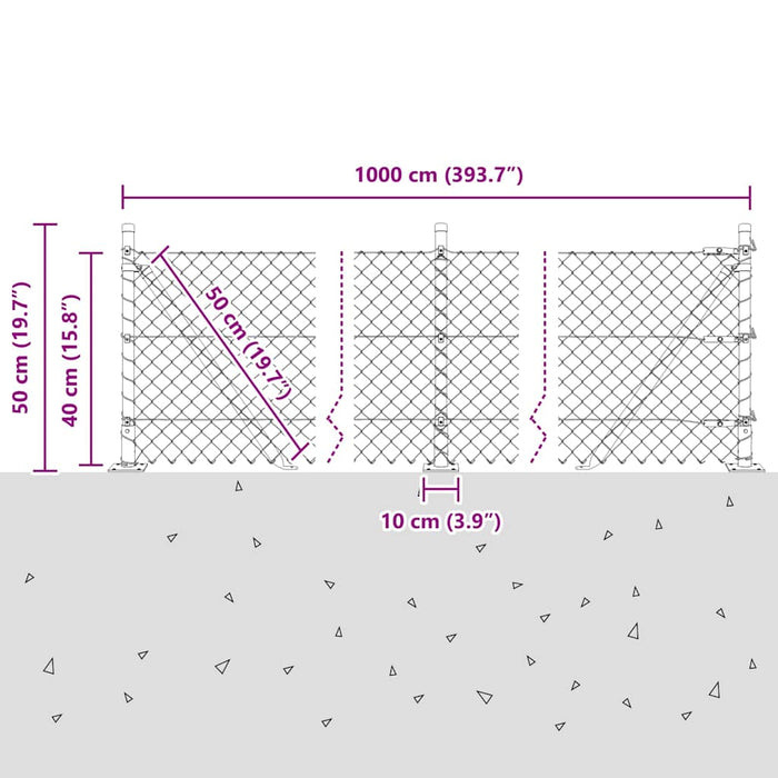 Giratorie cu Stâlpi Argintiu 10 x 0.4 m Oțel - WALTI WALTI