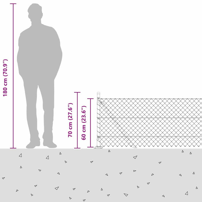Giratorie cu Stâlpi Argintiu 10 x 0.6 m Oțel - WALTI WALTI