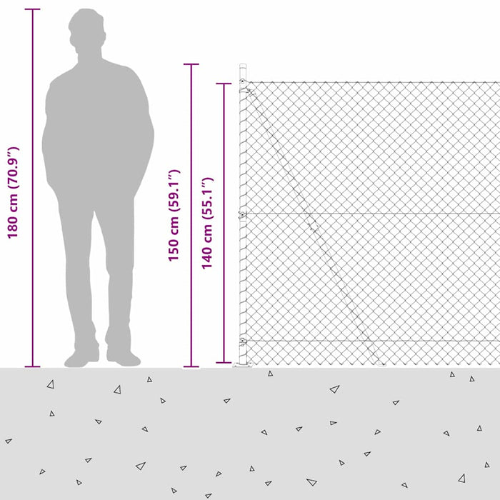 Giratorie cu Stâlpi Argintiu 10 x 1.4 m Oțel - WALTI WALTI