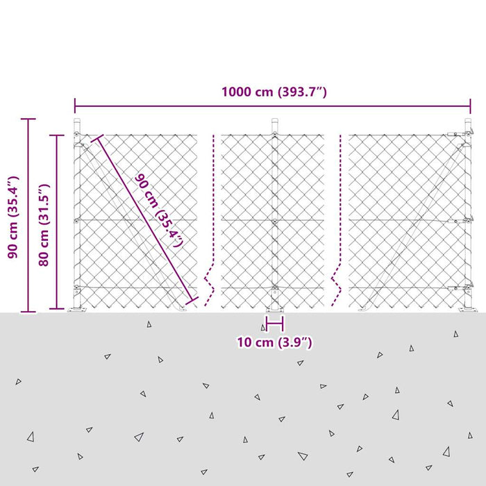 Giratorie cu Stâlpi Argintiu 10 x 0.8 m Oțel - WALTI WALTI